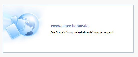 peterhahne domain gesperrt