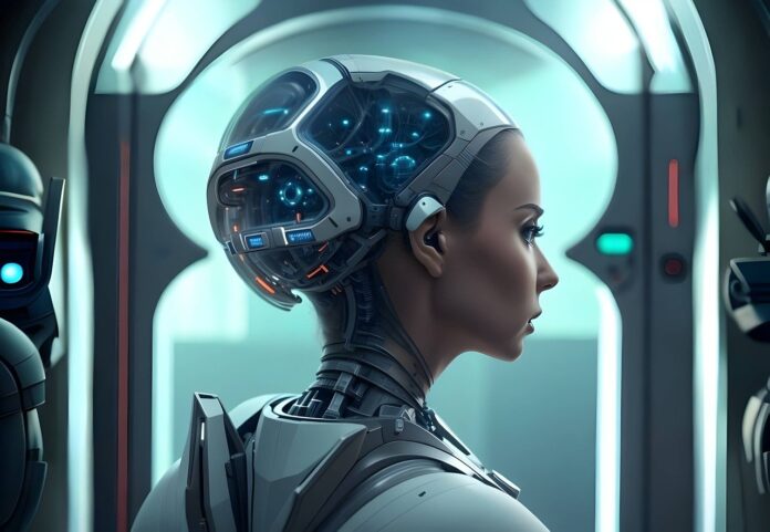 transhumanismus-künstliche Menschen Synthitischer "künstlicher" Mensch - KI Darstellung